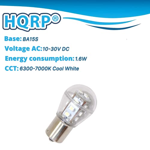 HQRP BA15S LED bulbs for RV and trailer use improve nighttime visibility