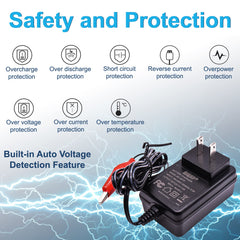 HQRP compatible with 6V and 12V SLA batteries for versatile use.