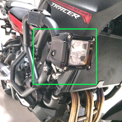 HQTS adjustable light-bar bracket shows vertical and horizontal alignment for precise beam direction.