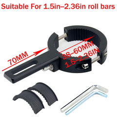 HQTS screw-mounted design enables drill-free installation on compatible bars.