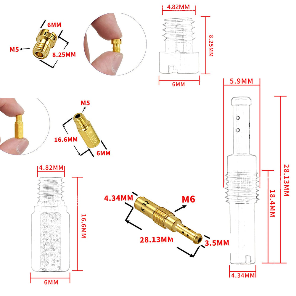 HRJZF main jets 70-140 for PWK 21-34mm carburetors smooth throttle