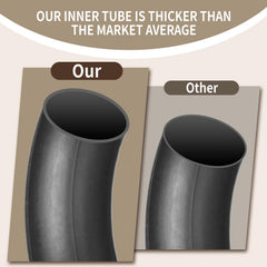 Hromra butyl rubber inner tube provides elasticity and wear resistance on impact.
