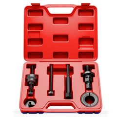 HTOMT power steering pulley removal tool in use for quick repairs