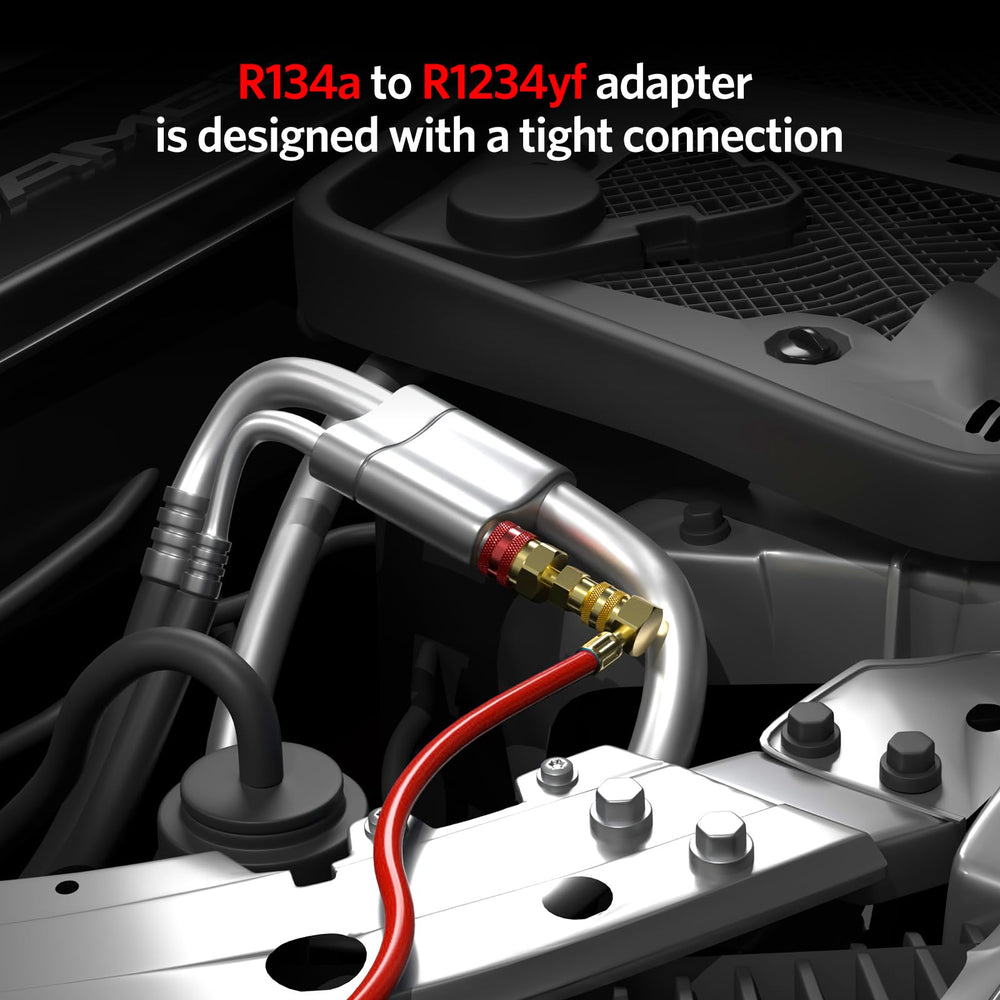 Convenient all-in-one package designed for automotive AC systems and refrigeration recharge tasks.