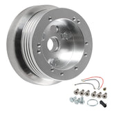 Htostar Racing hub adapter front view for 5-6 hole wheels, ready to install