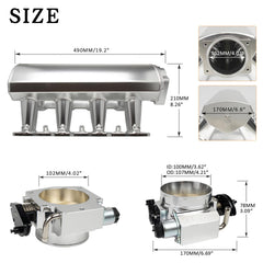 Htostar Racing LS intake manifold full assembly highlighting premium aluminum construction.