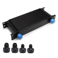 HTRACING 16-row stacked-plate oil cooler with 10AN inlet/outlet for efficient cooling