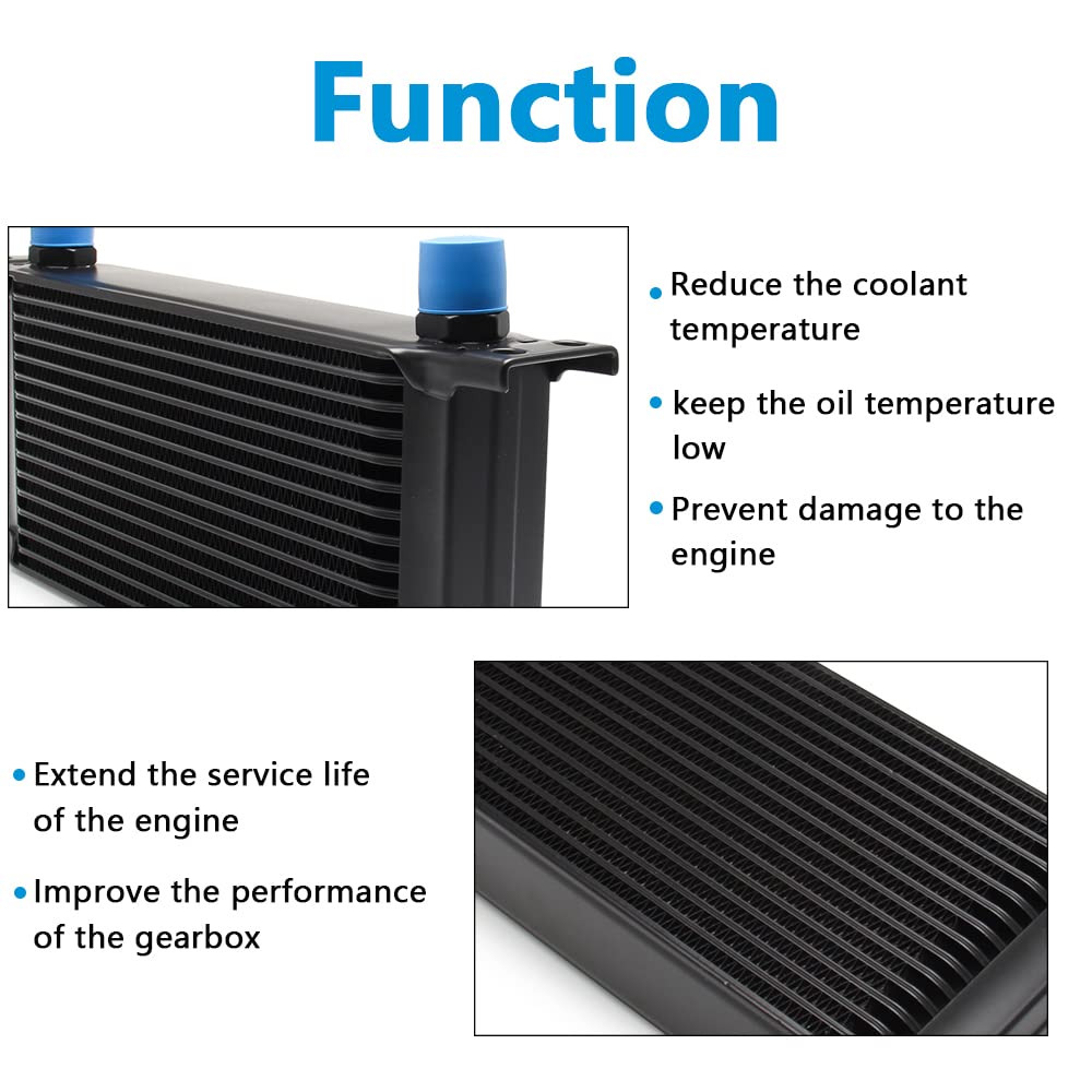 HTRACING universal oil cooler kit in black for compact installation