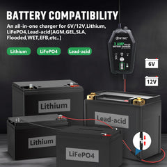 HTRC 3-Amp Charger plug-and-play setup for 6V and 12V use