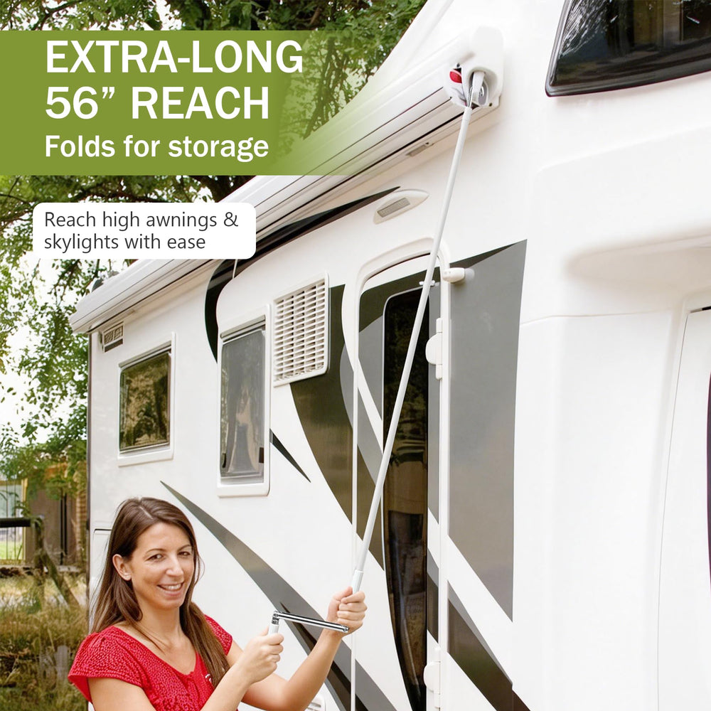 HUAALIUCHE folds compactly for convenient storage in your RV.
