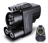 HUACAITU Tesla NACS to CCS adapter front view for compact on-the-go charging