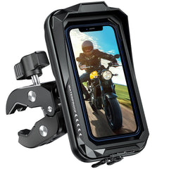 HUANLANG motorcycle mount with waterproof bag protecting your phone on wet rides