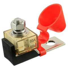 HUAREW MRBF terminal block fuse holder with red cap providing ignition protection in compact space