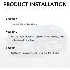 HUDEX front radar cover closeup highlights durable steel construction.