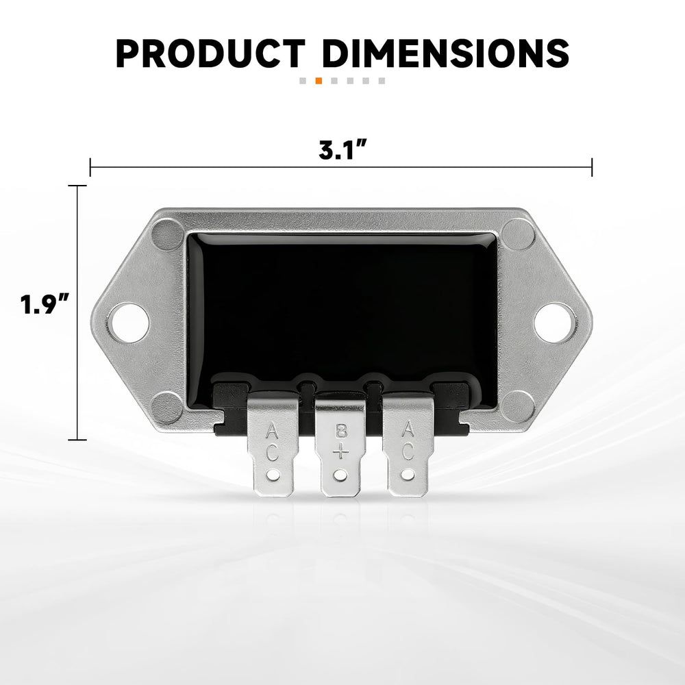 HUGEBO aluminum housing improves heat dissipation for longer rectifier life.