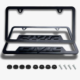 HUIANTS Civic license plate frame front and rear set for long-lasting protection