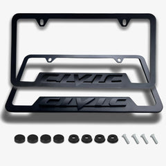 HUIANTS Civic license plate frame front and rear set for long-lasting protection