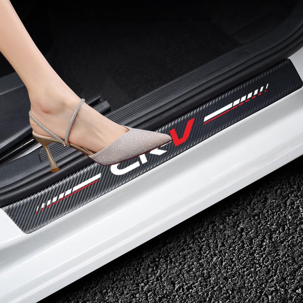 HUIANTS CR-V door sill protector front-left guards against scuffs and adds a sleek look.