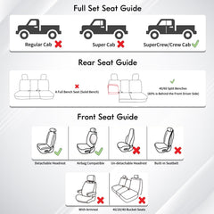 Huidasource Ford seat covers airbag safe side panel: preserves safety feature access.