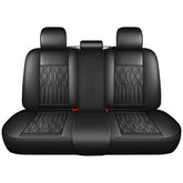 Huidasource leather back row seat cover back view highlights universal fit and style.