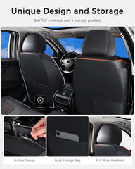 Huidasource seat cover with cup holder access preserves convenience while safeguarding upholstery.