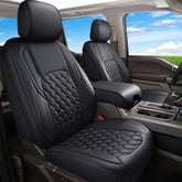 Huidasource Tacoma seat covers front view with breathable 3D diamond design.