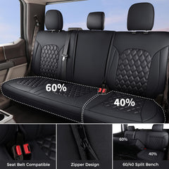 Huidasource Wrangler JK rear 40% backrest cover enhances seat protection during adventures.