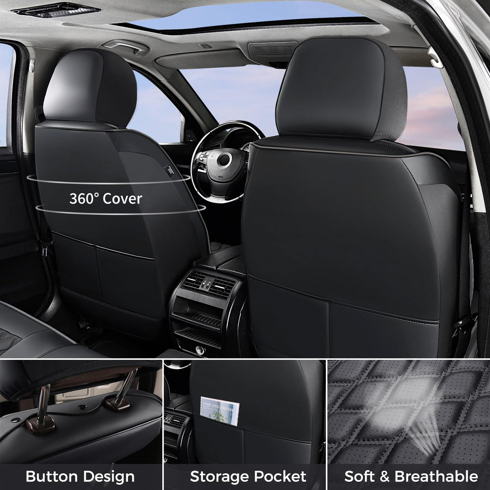 Huidasource Wrangler JK rear 60% backrest cover adds durability for family trips.