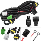 HUIQIAODS fog-light wiring harness with H11 connectors for easy install