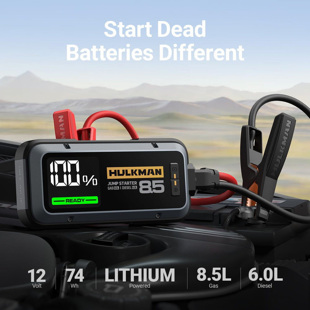 Hulkman Alpha85 3.3-inch display provides at-a-glance status for start attempts.