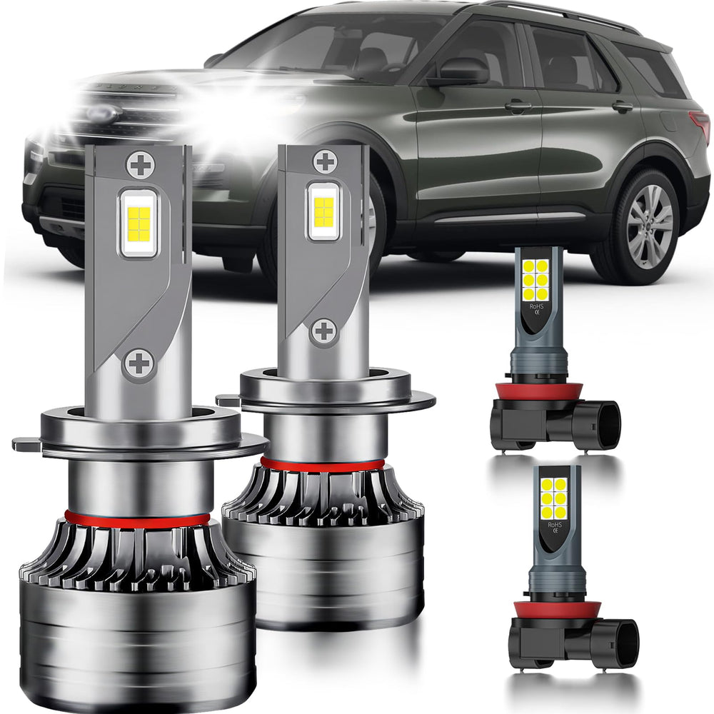 HUOKEDS Ford Explorer dual-beam lights enhance night visibility for safer driving.
