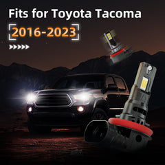 HUOKEDS Tacoma bulbs closeup 6500K cool white beam