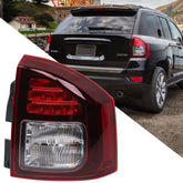 Huray jeep compass right tail light 2014-2017 showcasing bright running and brake signals
