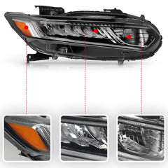 Huray right headlight for Honda Accord 2018-2020, waterproof sealed housing feature.