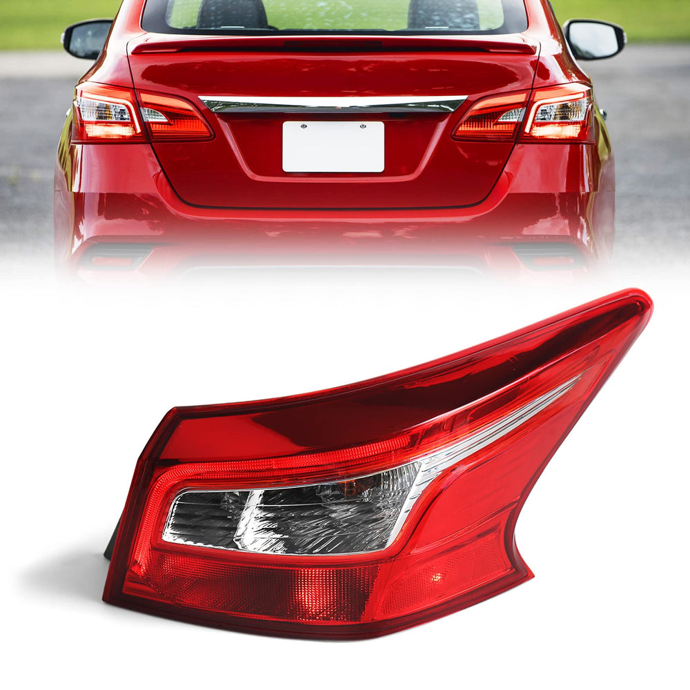 Huray right tail light for Nissan Sentra 2016-2019, outer passenger side, improves rear visibility