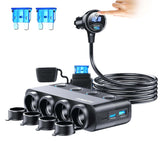 HURMAI Cigarette Lighter Splitter 216W powers four sockets for multiple devices on the road