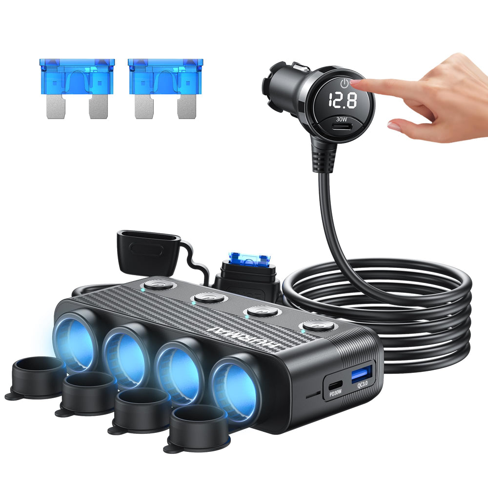 HURMAI compact multi-port power hub for road trips