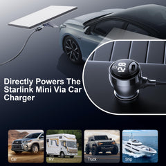 HURMAI Starlink Mini DC Cable with 16AWG construction for reliability.
