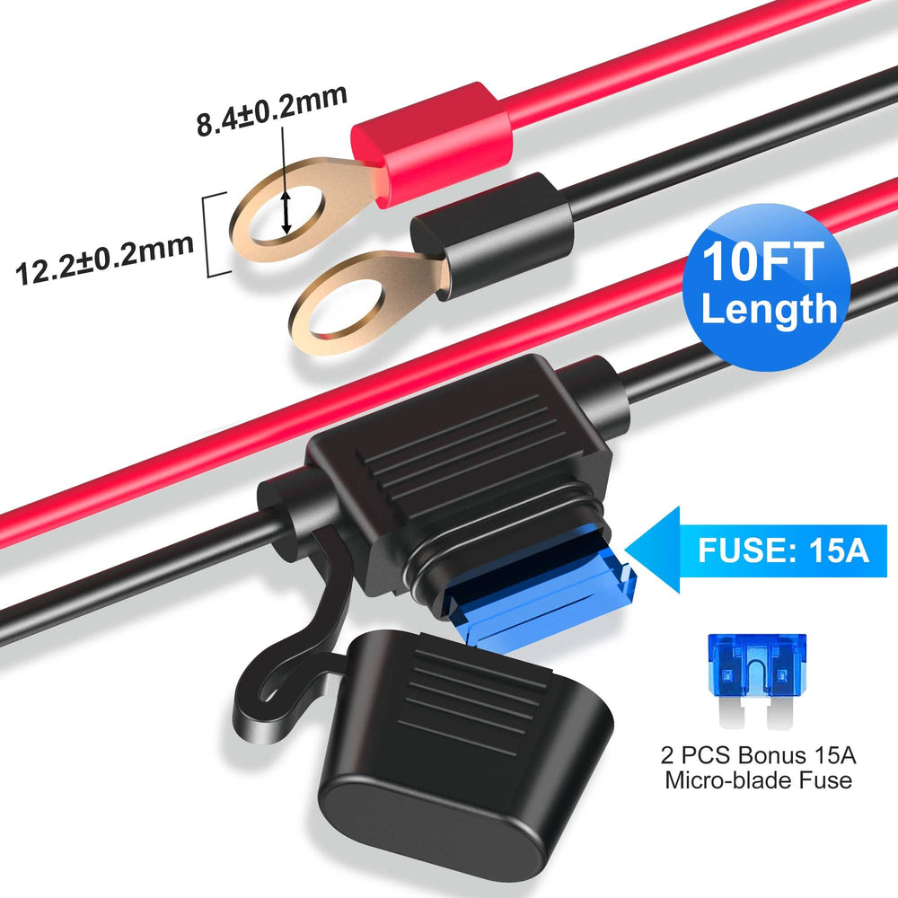 HURMAI UL-certified 4-port USB car charger with extra fuses.