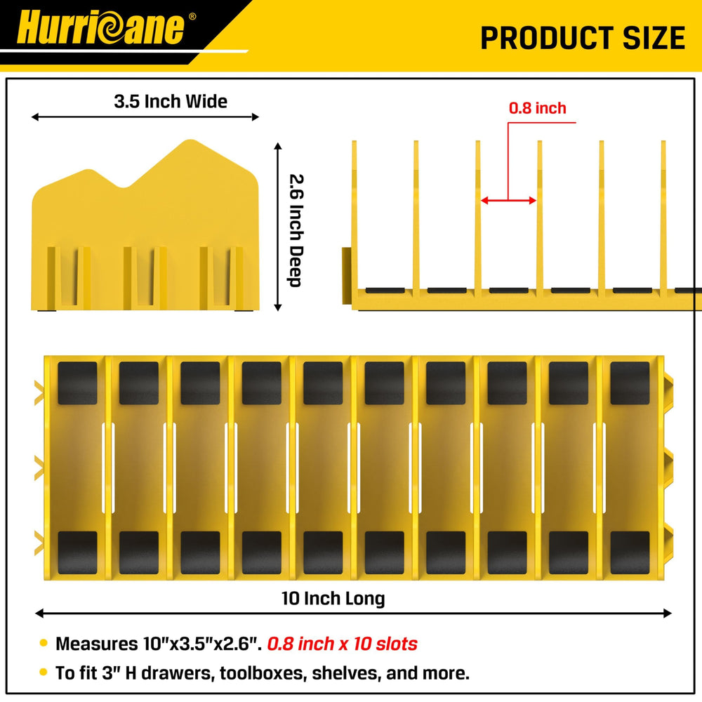 Hurricane 2-pack keeps tools organized across two drawers for easy access.