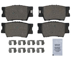 HUSCH D1212 rear ceramic brake pads packaging shot highlights complete kit
