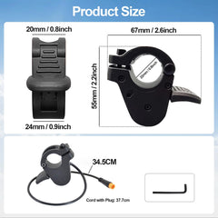 HUSETOO throttle mount usable on left or right handlebar sides
