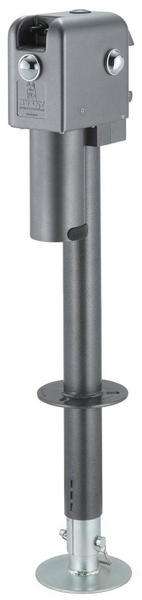 Husky HB4500 Brute power jack with 18-inch stroke for faster hitching.