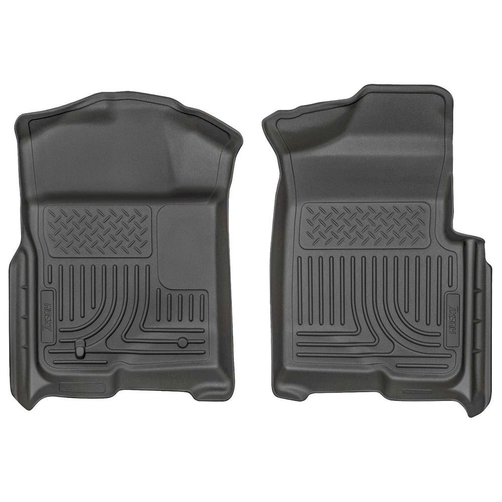 WeatherBeater front row mat for Ford F-150 by Husky Liners protects carpet from dirt and spills.