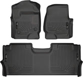 Husky Liners WeatherBeater front floor mats for Ford crew cab protect carpet from spills and mud