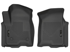 Husky Liners WeatherBeater front-row 2-piece in black protects Silverado floors