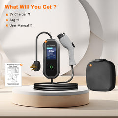 HUSTIAN Level 2 EV Charger included accessories bag.