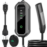 HUSTIAN Tesla Level 1/2 EV charger front view for flexible home charging.