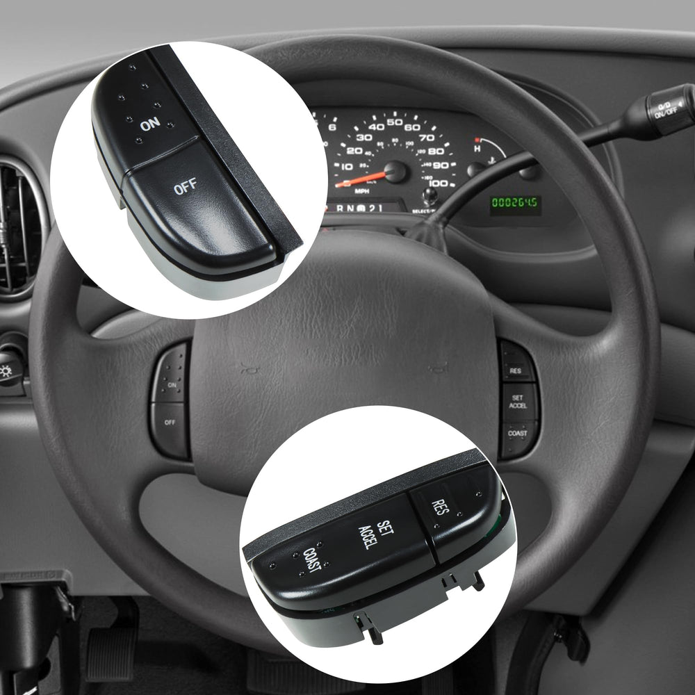 HUSUKU cruise control buttons close-up showing durable materials for long-lasting use.