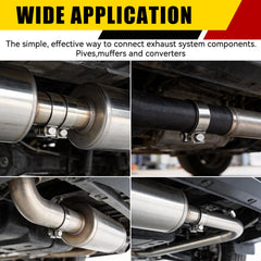 HUTUDAN 3-Inch exhaust clamp in retail packaging indicates value two-pack.